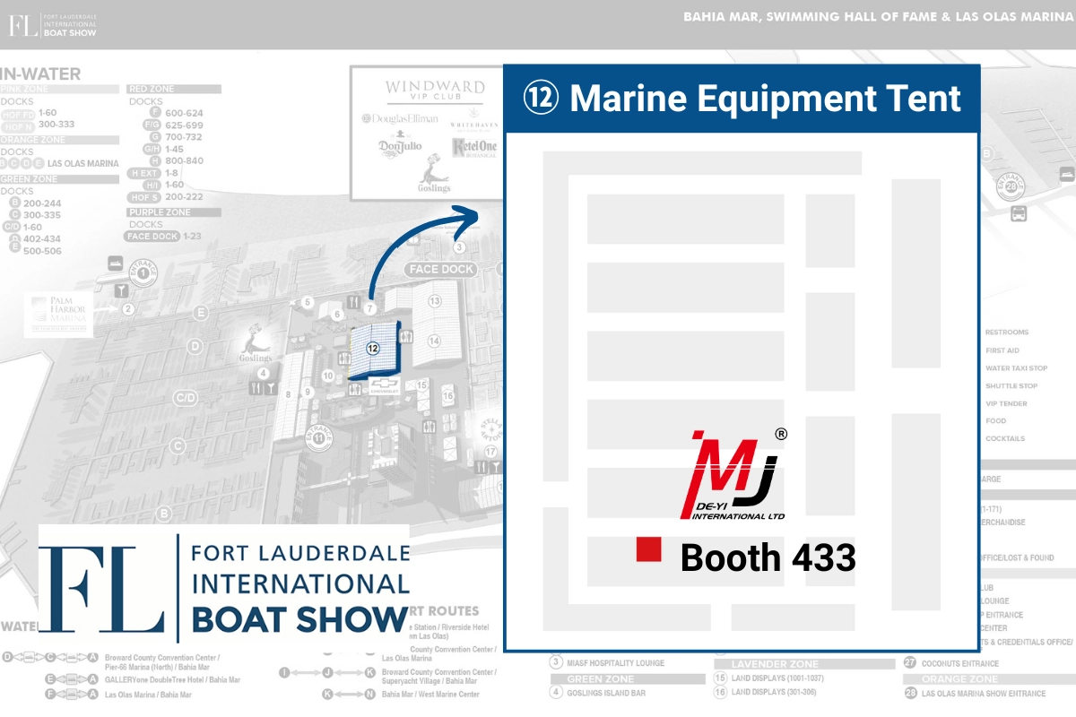 FLIBS 2026 map and MJ Gasket booth 433 location